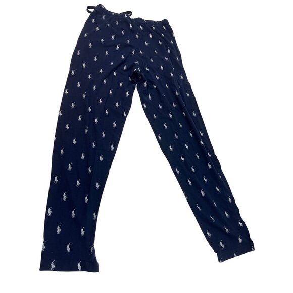 Lot of 2 Polo Ralph Lauren Mens S Navy Sleep Pants S 100% Cotton & Elastic Waist - Picture 4 of 7